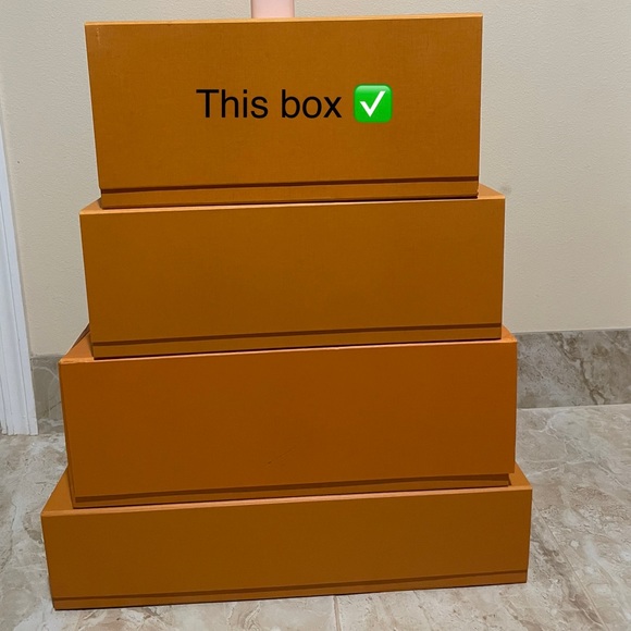 Large Empty Louis Vuitton Orange Magnetic Box - Picture 5 of 5
